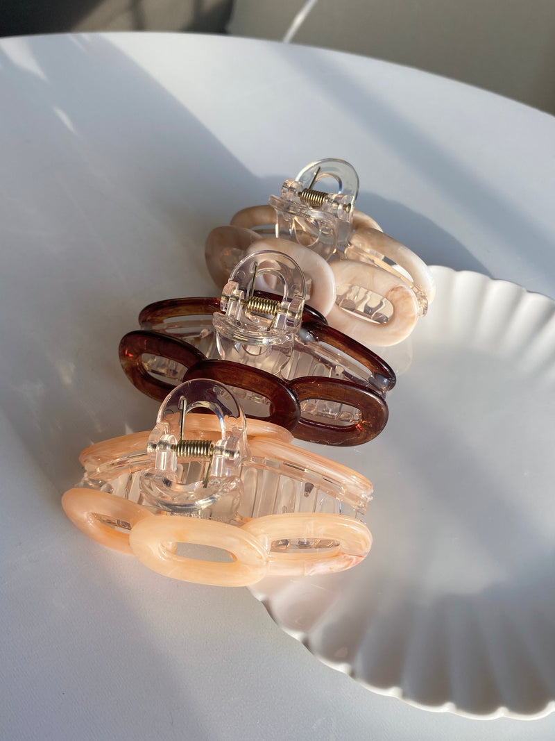 クリアチェーンバンス (Chain Loop Claw Clips)