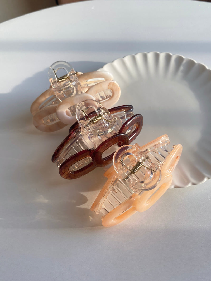 クリアチェーンバンス (Chain Loop Claw Clips)